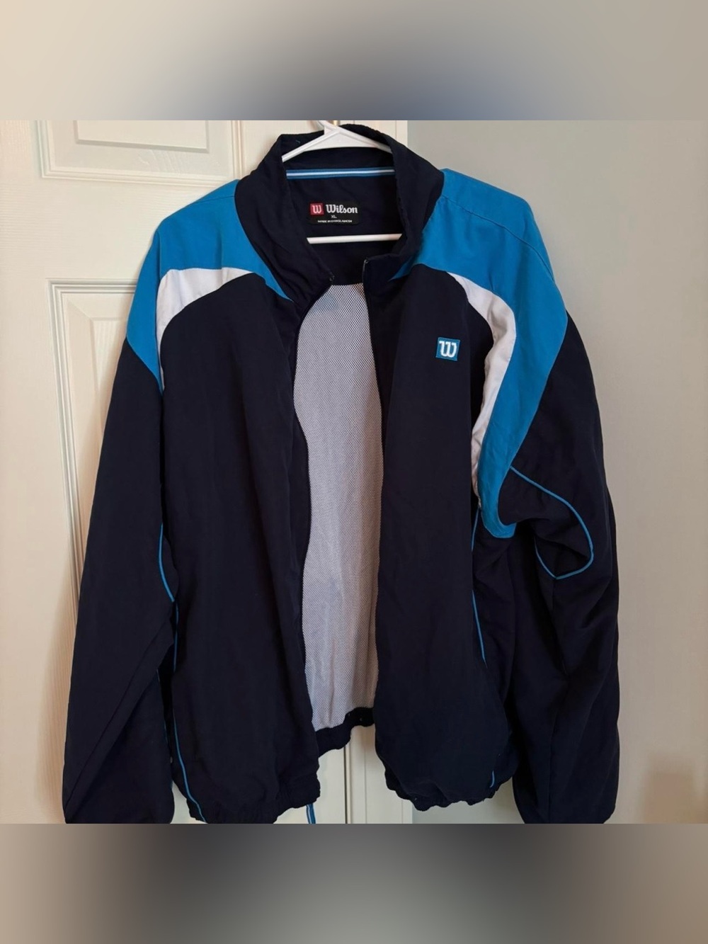 Wilson Black & Blue Men's Sport Windbreaker Jacket